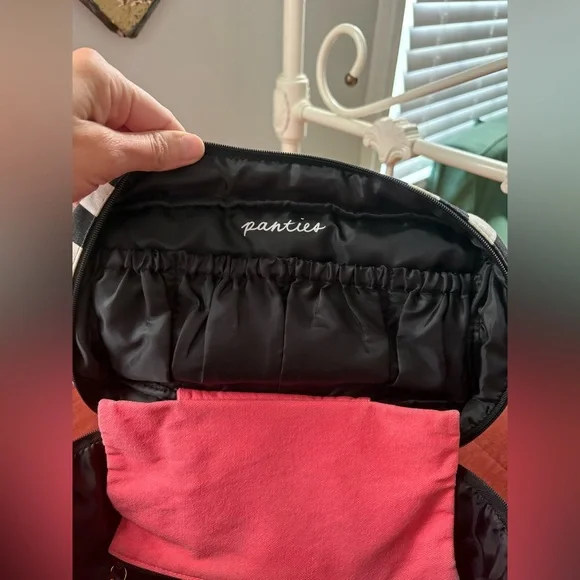 Victoria's Secret Pink and Black Cosmetic Bag/bra and panty bag - Picture 7 of 7